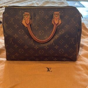 Louis Vuitton Brown Satchel Iconic Monogram Design